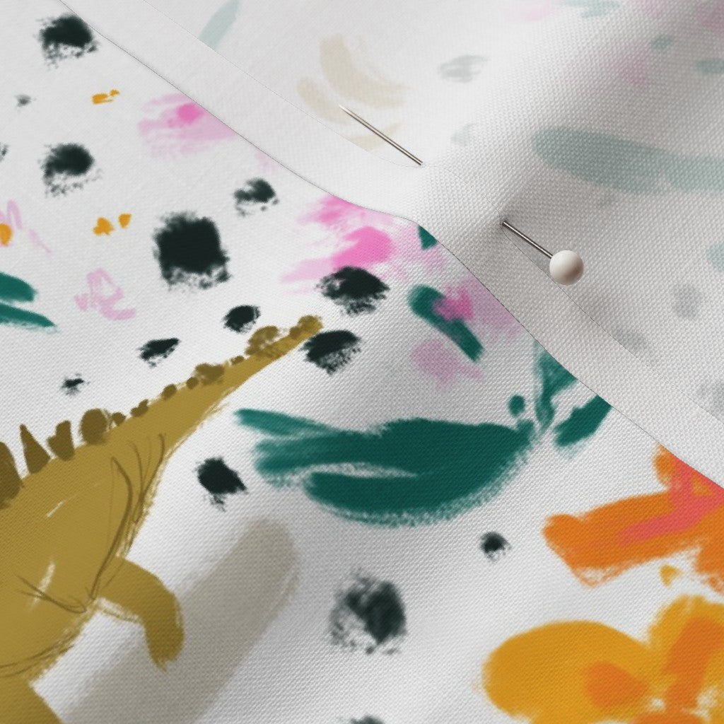 Ditsy Dinos - Linen Cotton Canvas