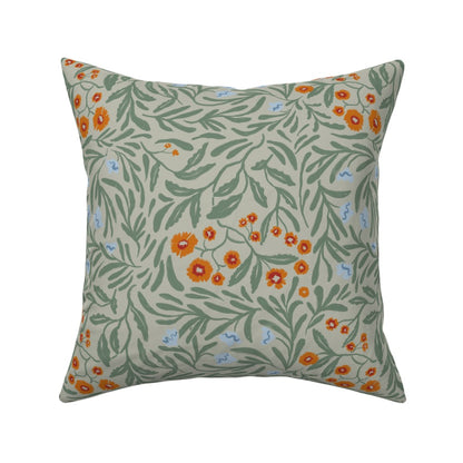 Wild Thicket in Gallery Green - Linen Cotton Canvas