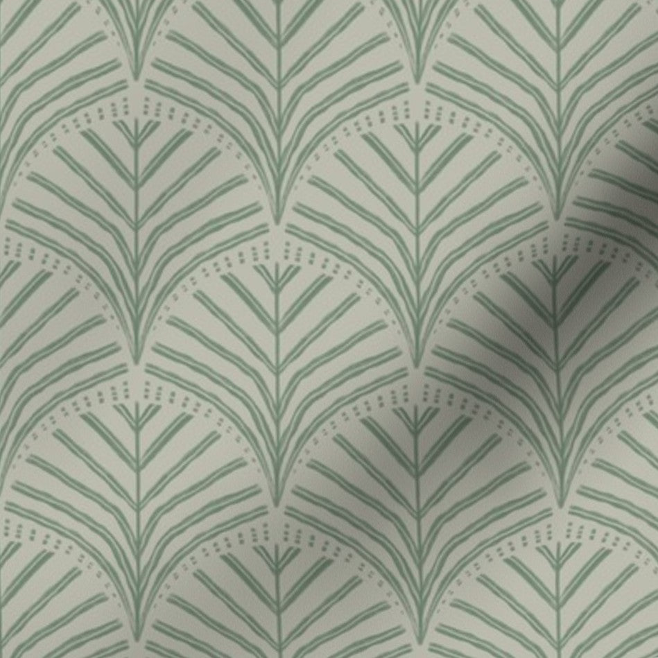 Terra Botanique - Leafy Scallop in Sage Green (small scale)