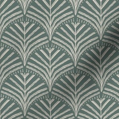 Terra Botanique - Leafy Scallop in Dark Green (small scale)