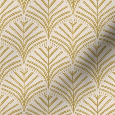 Terra Botanique - Leafy Scallop in Yellow and Cream (small scale)