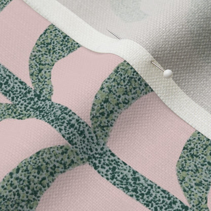 Speckled Trails in Charming Pink - Linen Cotton Canvas