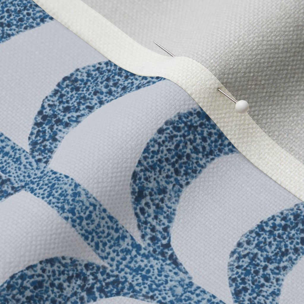 Speckled Trails in Blissful Blue - Linen Cotton Canvas