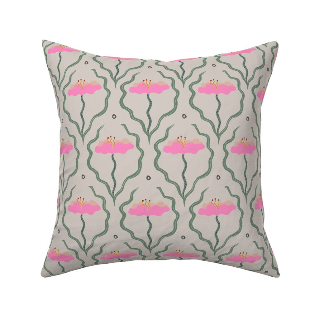 Saltwater Blooms in Bubblegum Pink - Linen Cotton Canvas