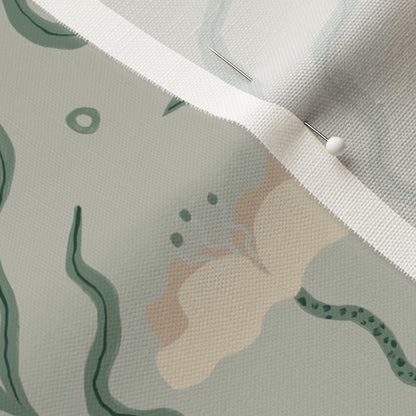 Saltwater Blooms in Gallery Green - Linen Cotton Canvas