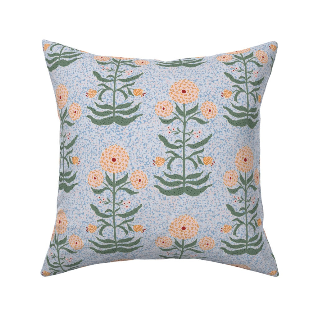 Solis in Gallery Green and Mellow Coral - Linen Cotton Canvas