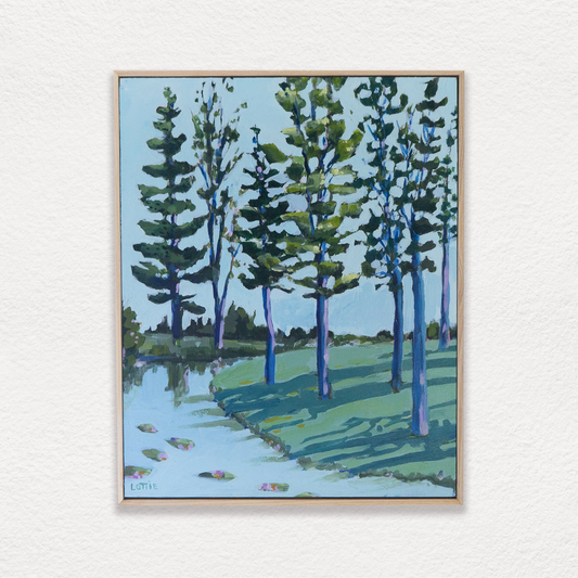 Under the Trees Framed Painting (16x20")