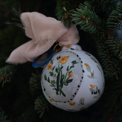 Floral Customized Ornaments in Green and Indian Yellow II